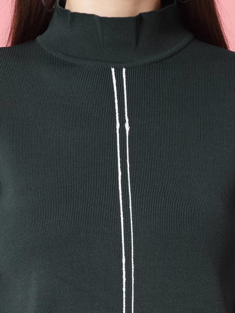 Ribbed High Neck Sweatshirt & Trousers Co-Ords Set