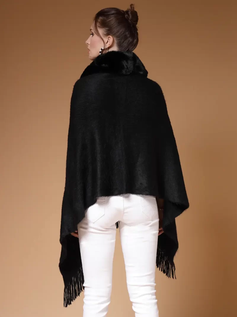 Shawl Collar Poncho