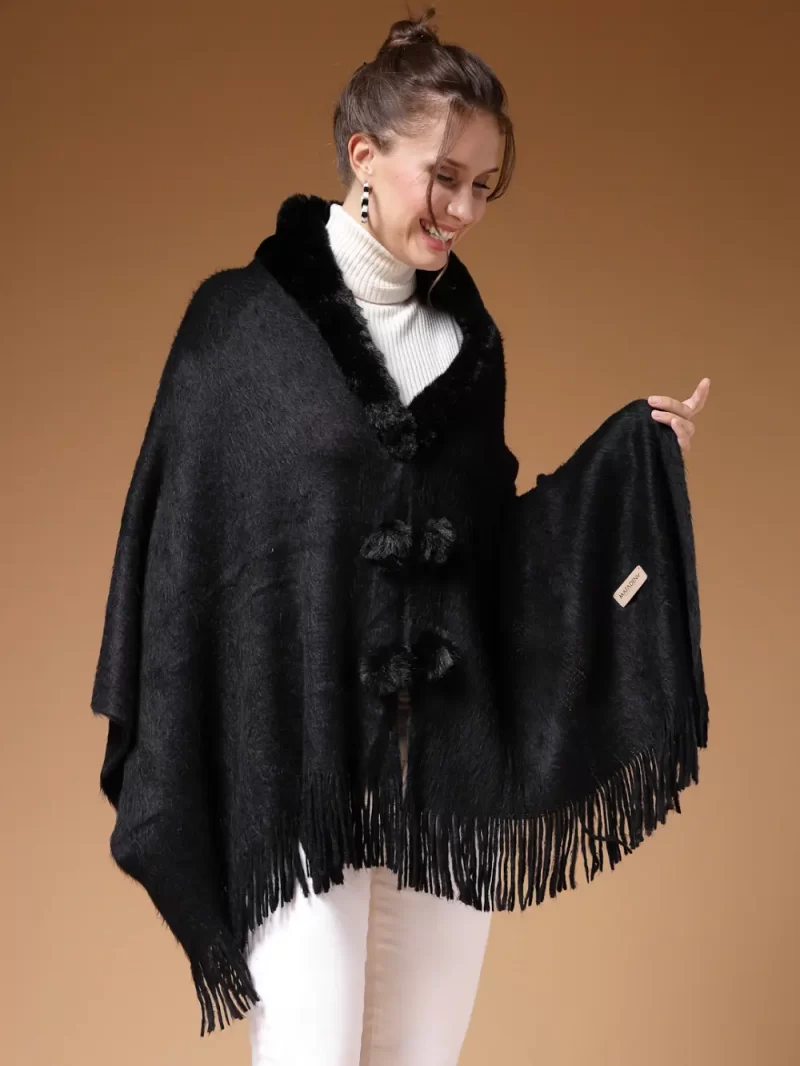 Shawl Collar Poncho