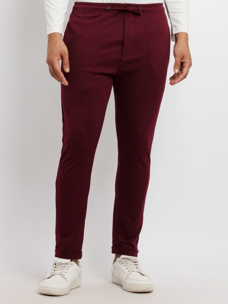 Status Quo Mens Solid Regular Fit Trackpants
