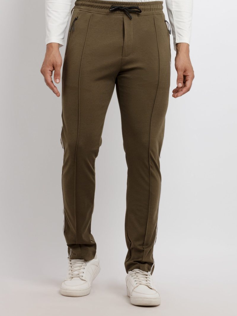 Status Quo Mens Solid Regular Fit Trackpants