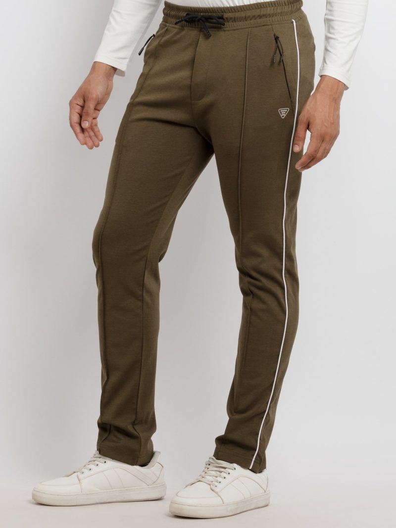 Status Quo Mens Solid Regular Fit Trackpants