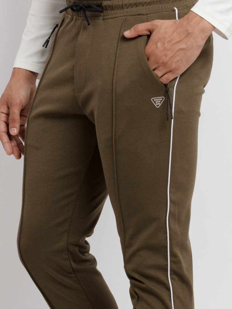 Status Quo Mens Solid Regular Fit Trackpants