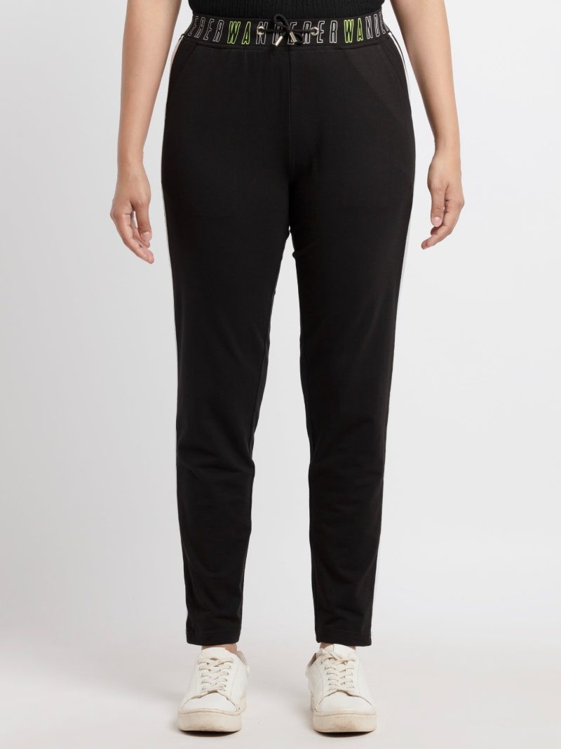 Womens Solid Regular Fit Trackpant
