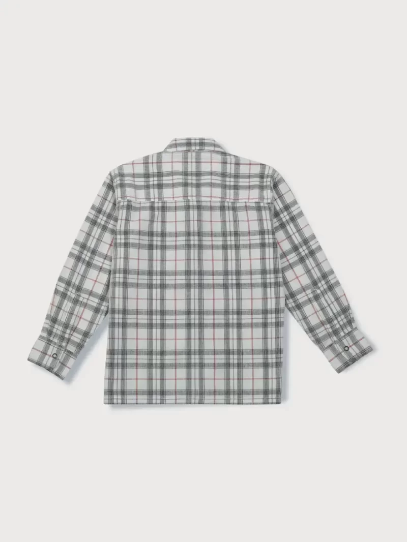 Gini And Jony Boys White Checks Cotton Full Sleeves Shirt