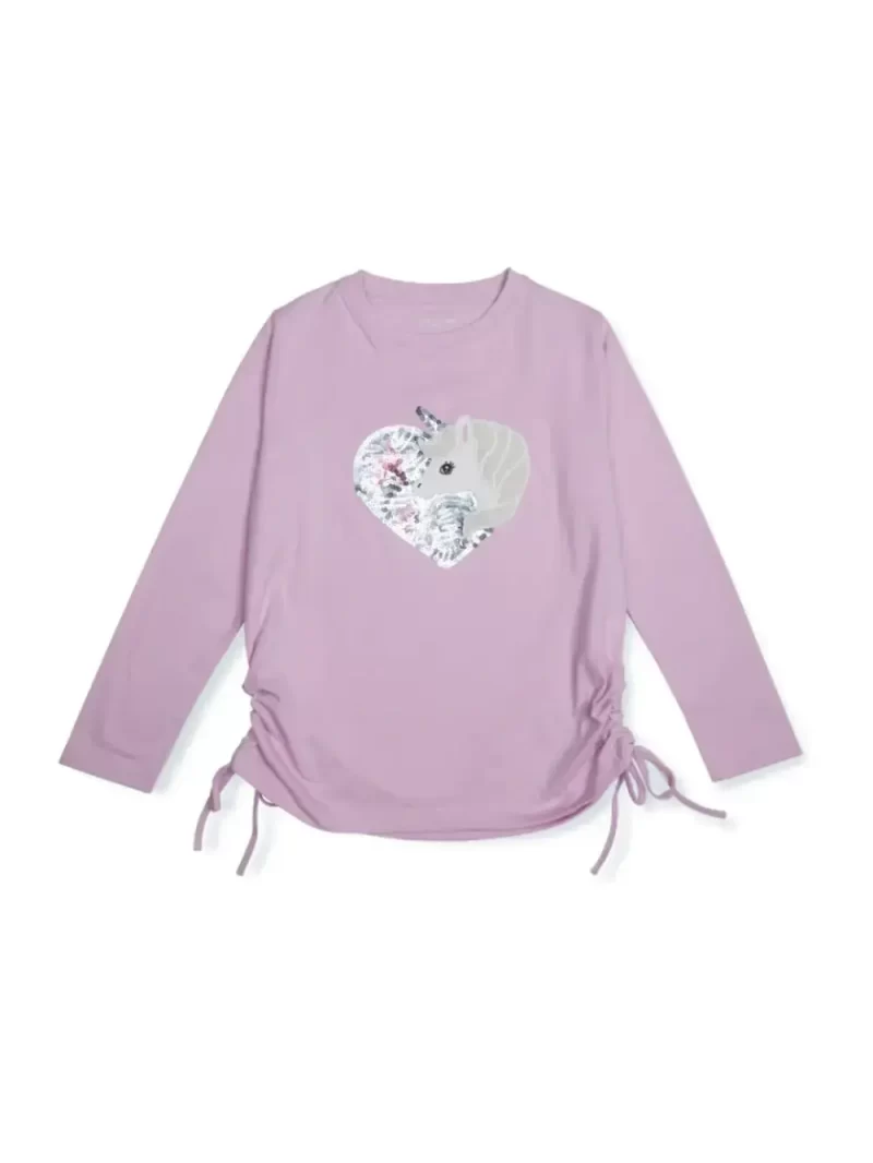 Gini & Jony Girls Pink Applique Knits Half Sleeves Knits Top
