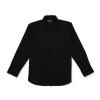 Gini And Jony Boys Black Solid Cotton Full Sleeves Shirt