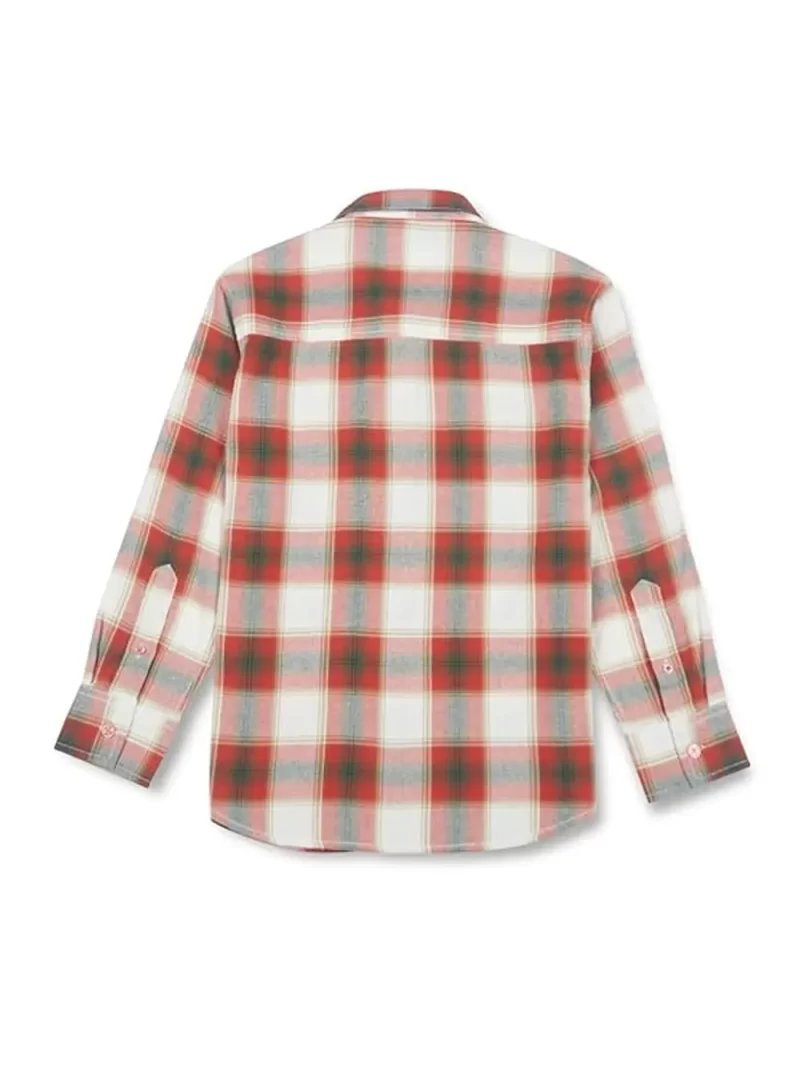 Gini And Jony Boys White Checkered Woven Full Sleeves Shirt