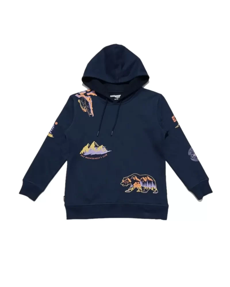 Gini And Jony Boys Navy Blue Graphic Print Cotton Sweat Shirt Full Sleeves