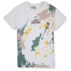 Gini And Jony Boys White Printed Cotton Half Sleeves T-Shirt