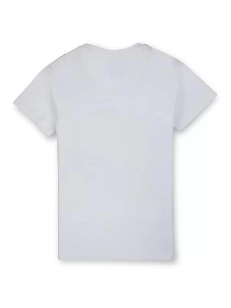 Gini And Jony Boys White Printed Cotton Half Sleeves T-Shirt
