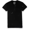 Gini & Jony Boys Black Textured Cotton Half Sleeves T-Shirt