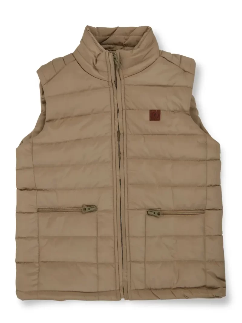 Gini And Jony Boys Brown Solid Polyster Full Sleeves Heavy Winter Jacket