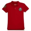 Gini And Jony Boys Red Solid Cotton Half Sleeves Polo T-Shirt
