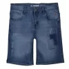 Gini And Jony Boys Blue Washed Denim Fixed Waist Bermuda
