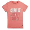 Gini & Jony Girls Pink Cotton Printed Round Neck Half Sleeves Knits Top