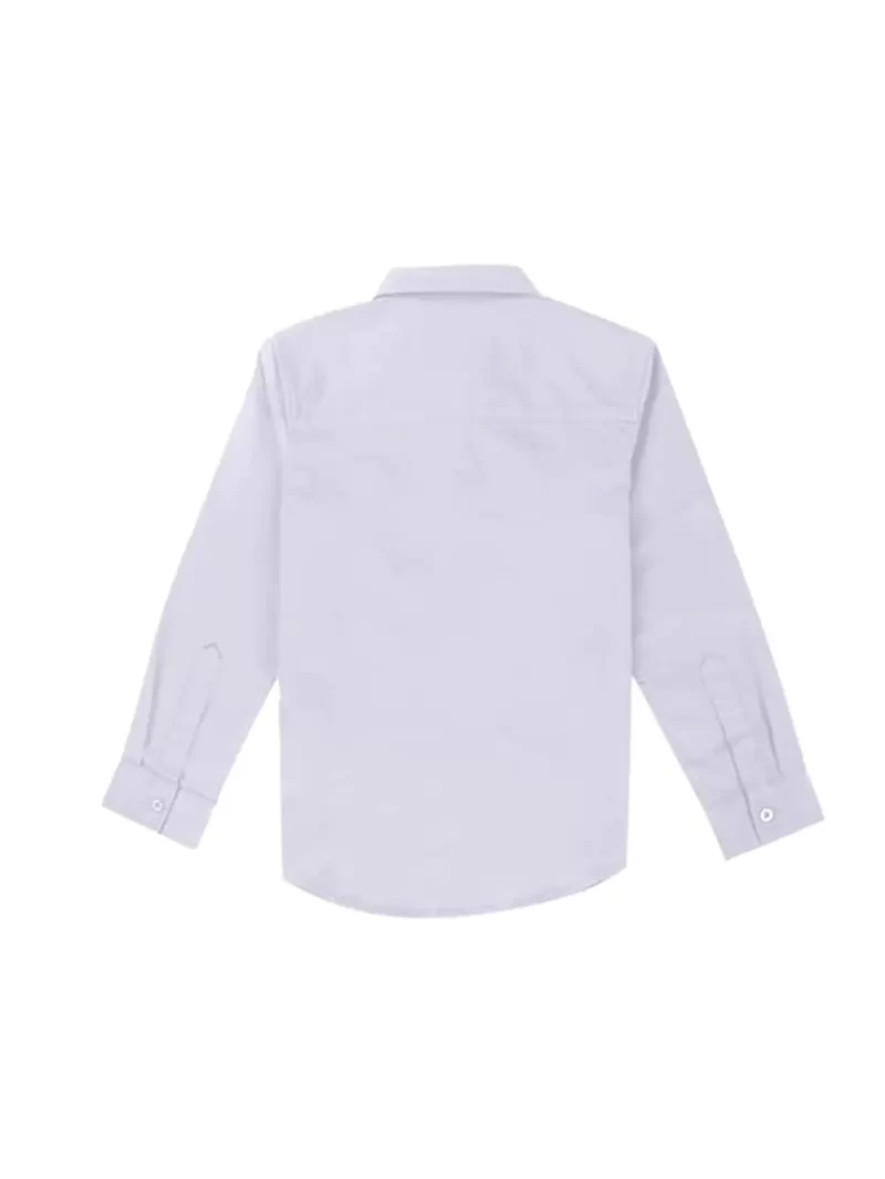 Gini And Jony Boys White Solid Cotton Full Sleeves Shirt