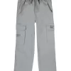 Gini And Jony Boys Grey Typographic Print Cotton Elasticated Trouser