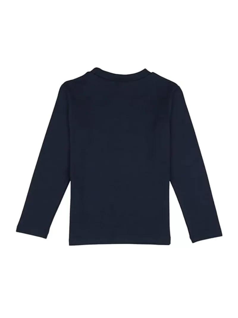 Gini And Jony Girls Navy Blue Graphic Print Cotton Full Sleeves Skivvy