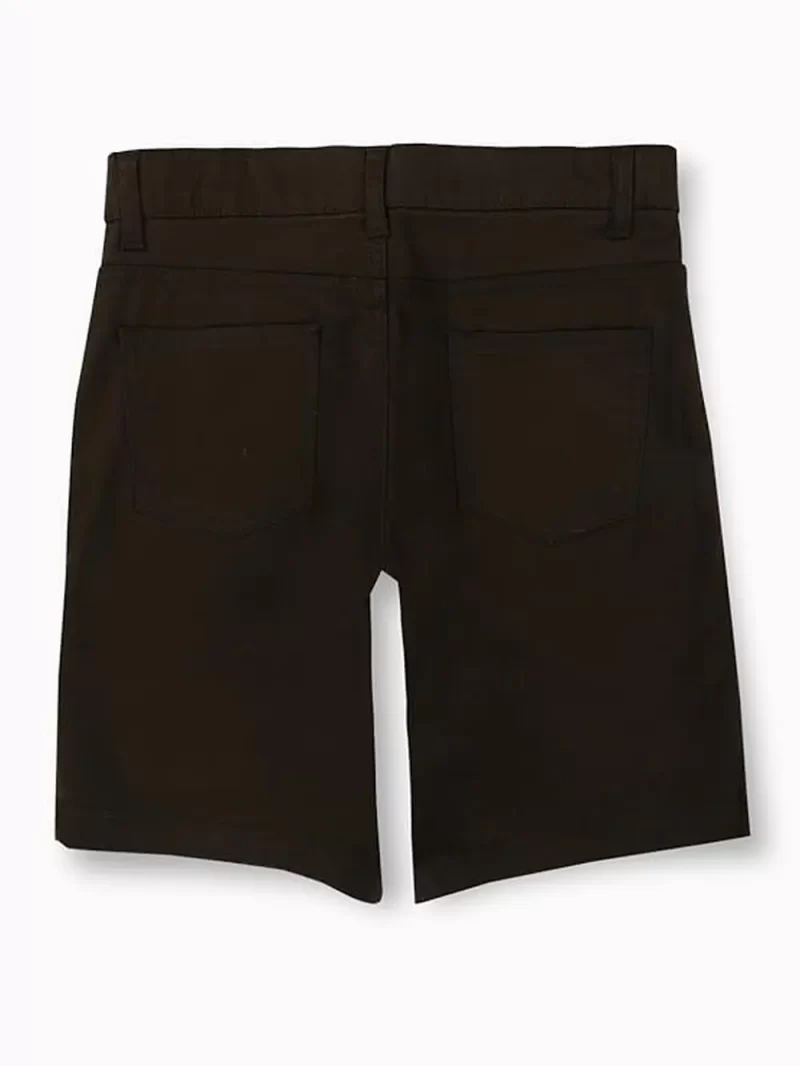 Gini And Jony Boys Olive Solid Cotton Fixed Waist Bermuda