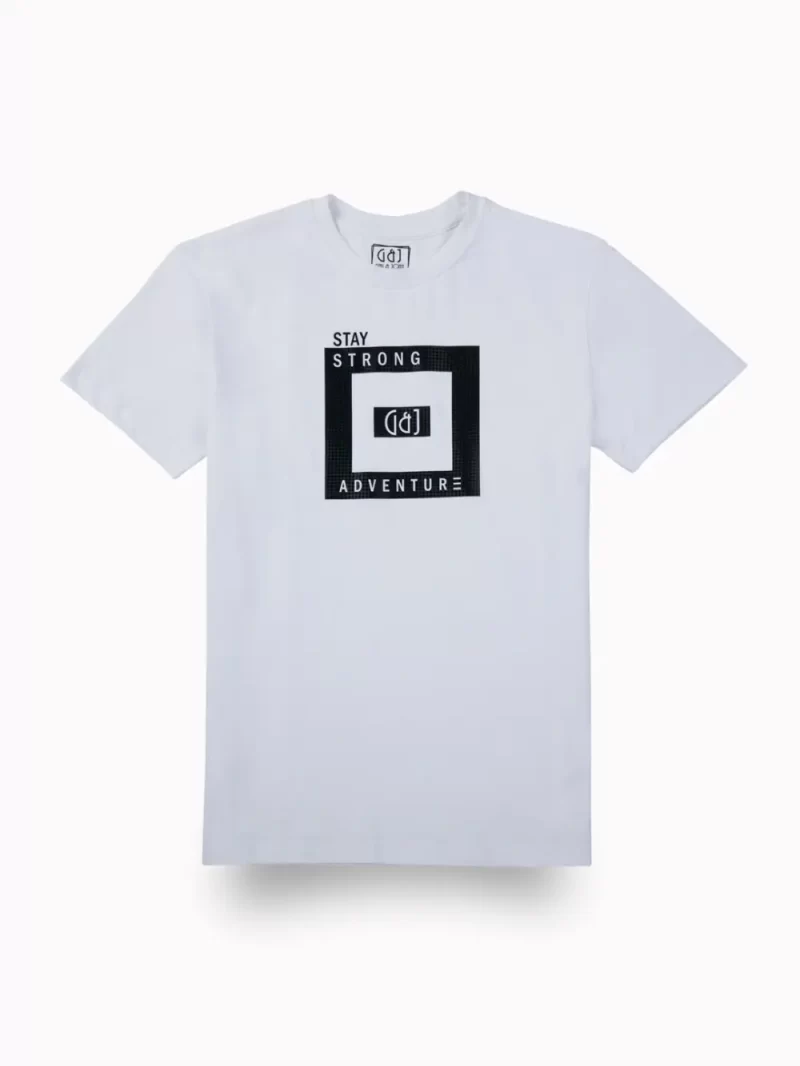 Gini And Jony Boys White Graphic Print Cotton T-Shirt Half Sleeves