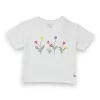 Gini And Jony Girls White Applique Cotton Knits Top Half Sleeves 9-10 Years