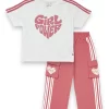 Gini And Jony Girls Light Pink Color Block Cotton Co Ordinate 9-10 Years