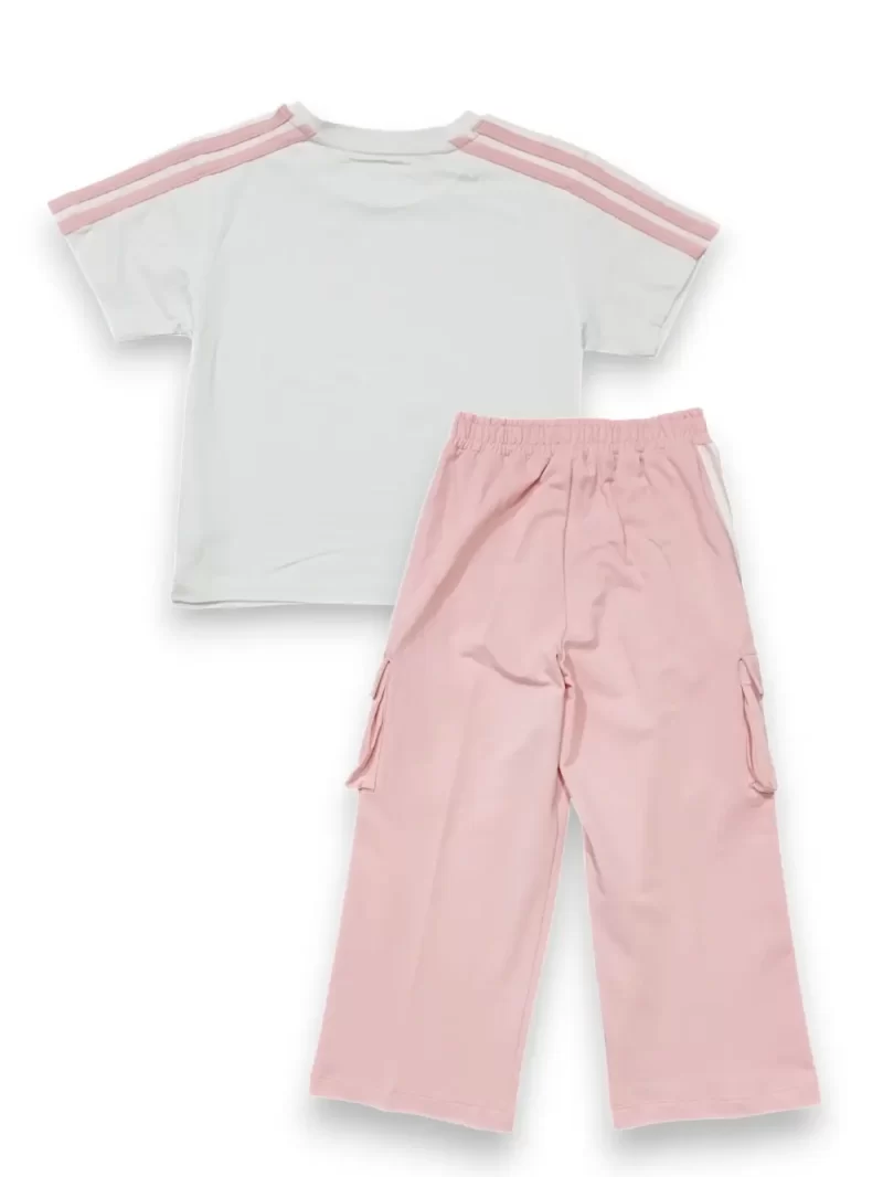 Gini And Jony Girls Baby Pink Typographic Print Cotton Co Ordinate 9-10 Years