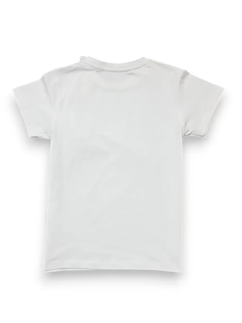 Gini And Jony Girls White Applique Cotton Knits Top Half Sleeves 9-10 Years