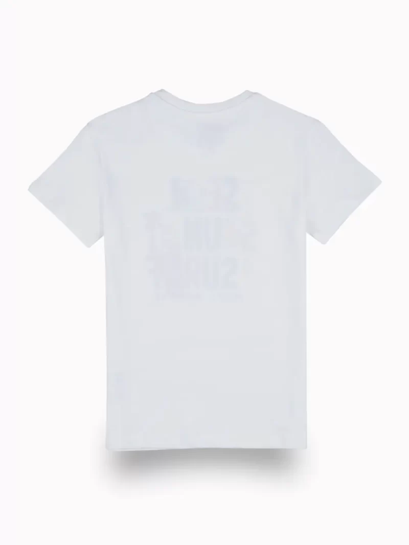 Gini And Jony Boys White Typographic Print Cotton T-Shirt Half Sleeves