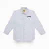 Gini And Jony Boys White Typographic Print Cotton Shirt Full Sleeves