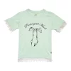 Gini And Jony Girls Light Green Graphic Print Cotton Knits Top Half Sleeves 13-14 Years