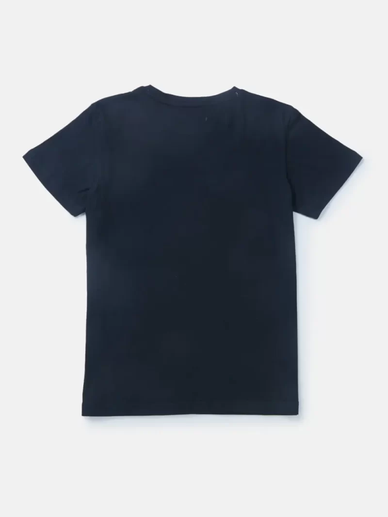 Gini & Jony Boys Blue T-Shirt Knitshand-Wash Regular Fit