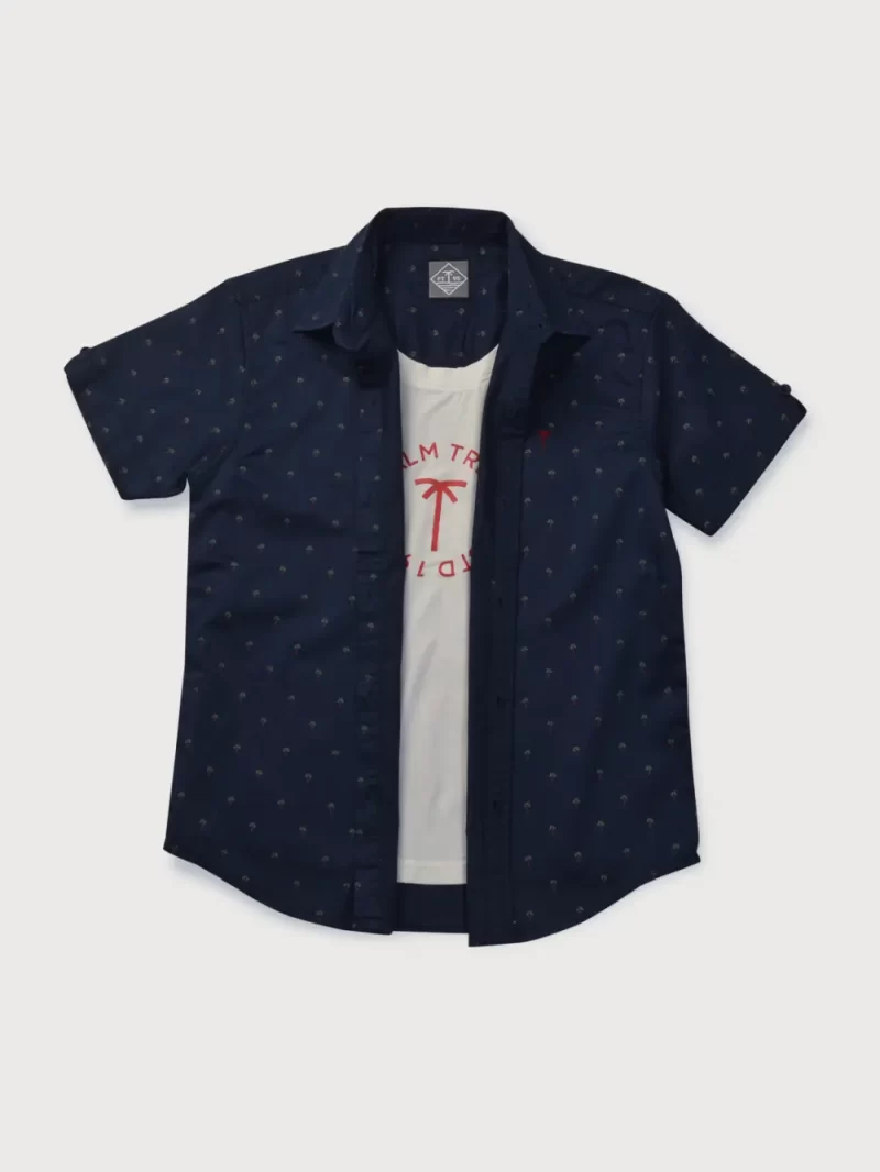 Gini And Jony Boys Solid Cotton Shirt
