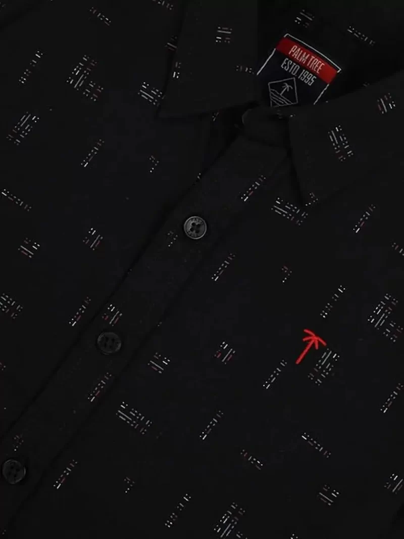 Palm Tree Boys Black Solid Cotton Full Sleeves Shirt