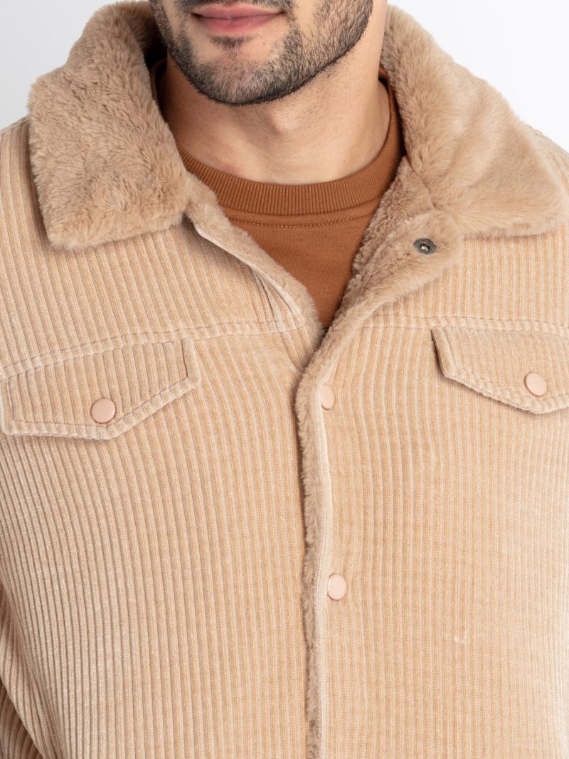 Status Quo Men'S Corduroy Spread Collar Jacket