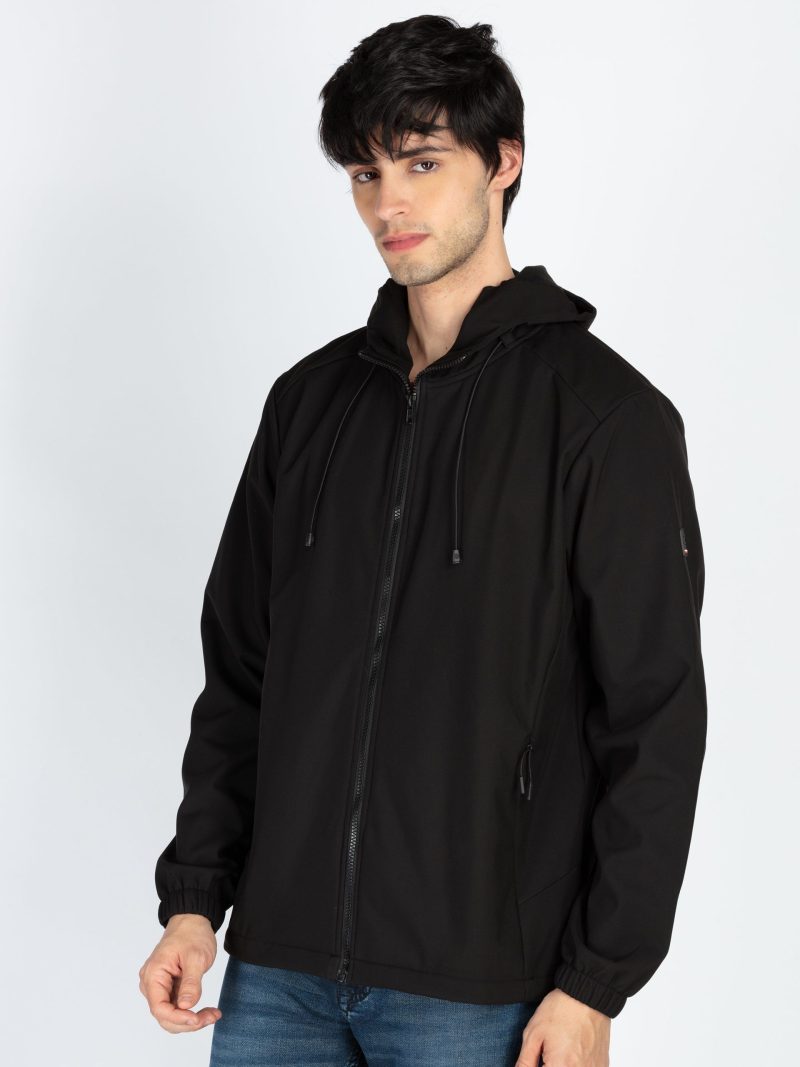 Status Quo Men'S Solid Regular Fit Hooded Jacket