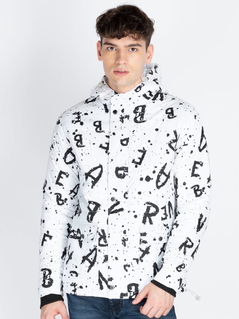 Status Quo Men'S Printed Padded Regular Fit Jacket