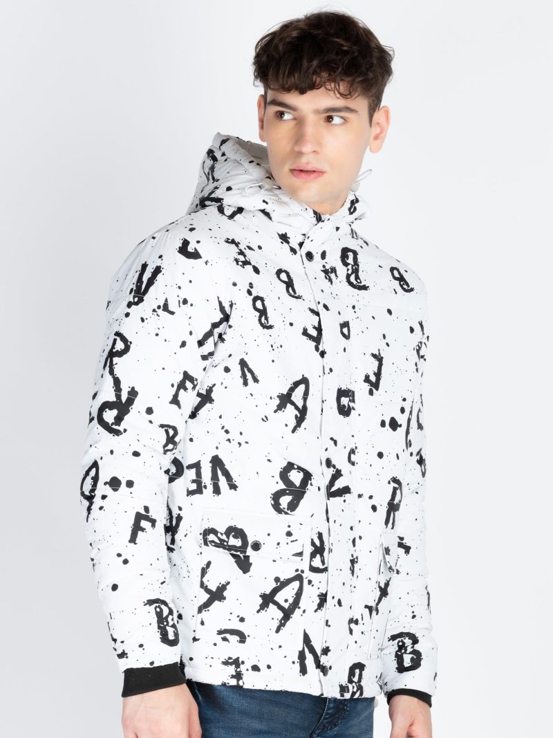 Status Quo Men'S Printed Padded Regular Fit Jacket