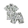 Status Quo Boy'S Abstract Printed Regular Fit Co-Ord Set With Shirt & Shorts