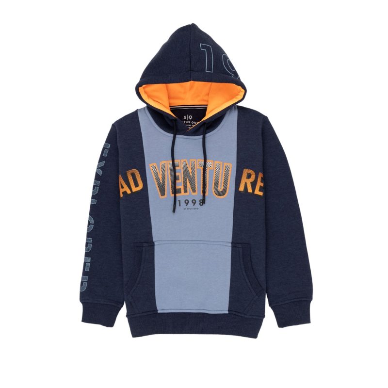 Status Quo Boy'S Colour Blocking Hooded Sweatshirt