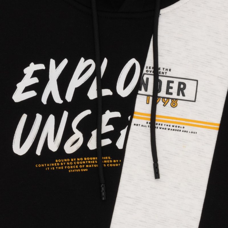 Status Quo Boy'S Mix & Match Hooded Sweatshirt