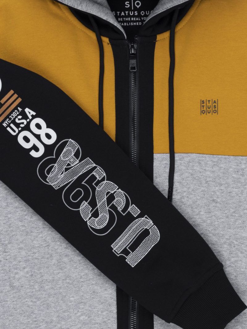 Status Quo Boy'S Colour Blocking Hooded Sweatshirt