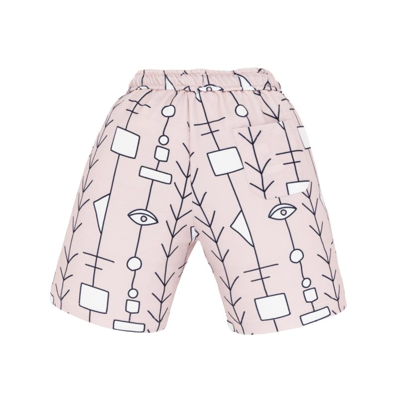 Status Quo Boy'S Geometric Print Polyester Blend Drawstring Shorts