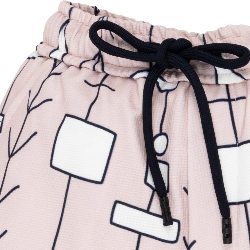 Status Quo Boy'S Geometric Print Polyester Blend Drawstring Shorts