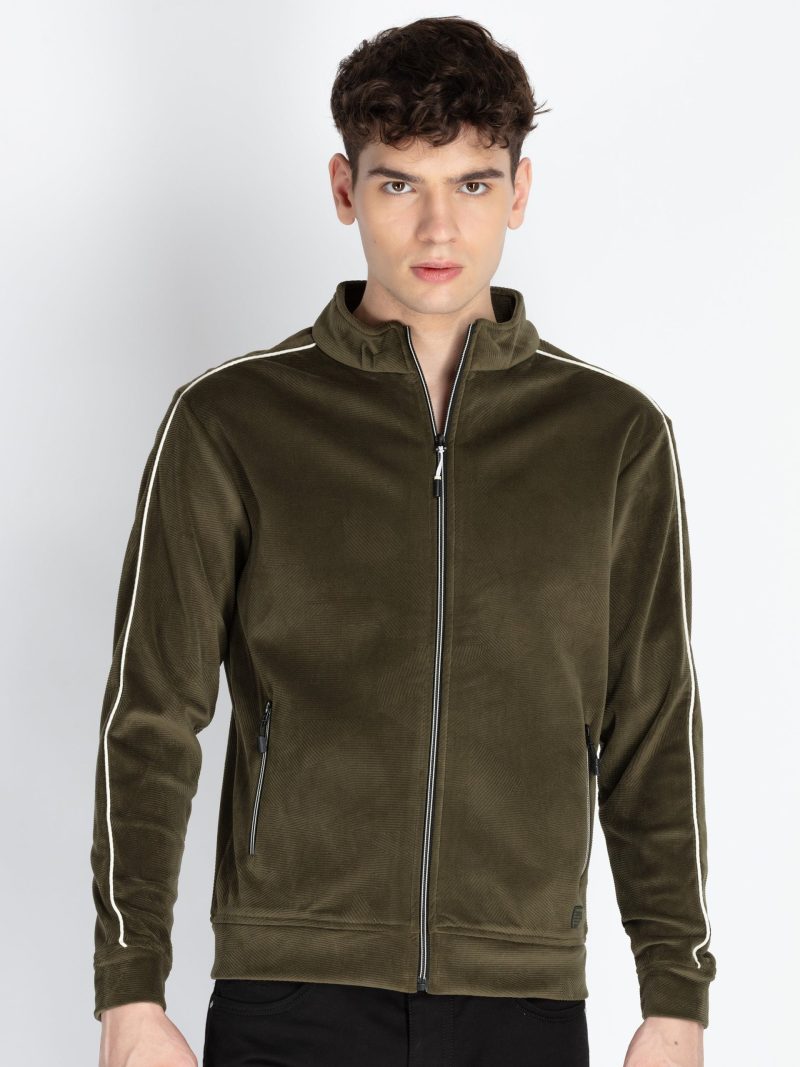 Status Quo Men'S Solid High Neck Lightweight Sweatshirt