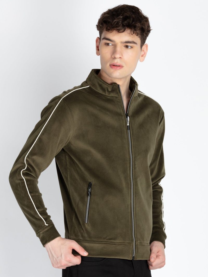 Status Quo Men'S Solid High Neck Lightweight Sweatshirt