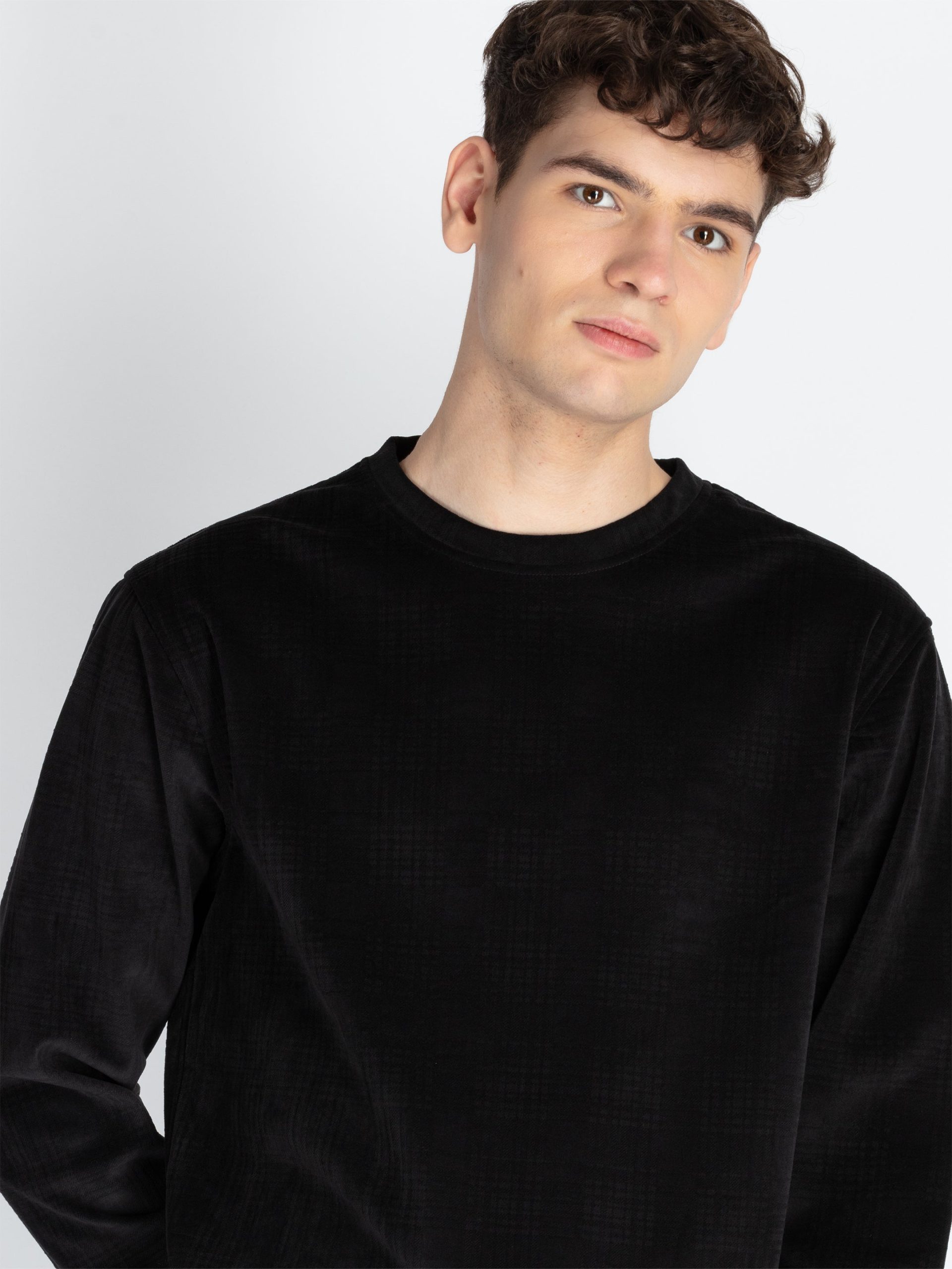 Status Quo Men'S Solid Round Neck Lightweight Sweatshirt