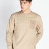 Status Quo Men'S Solid Round Neck Lightweight Sweatshirt