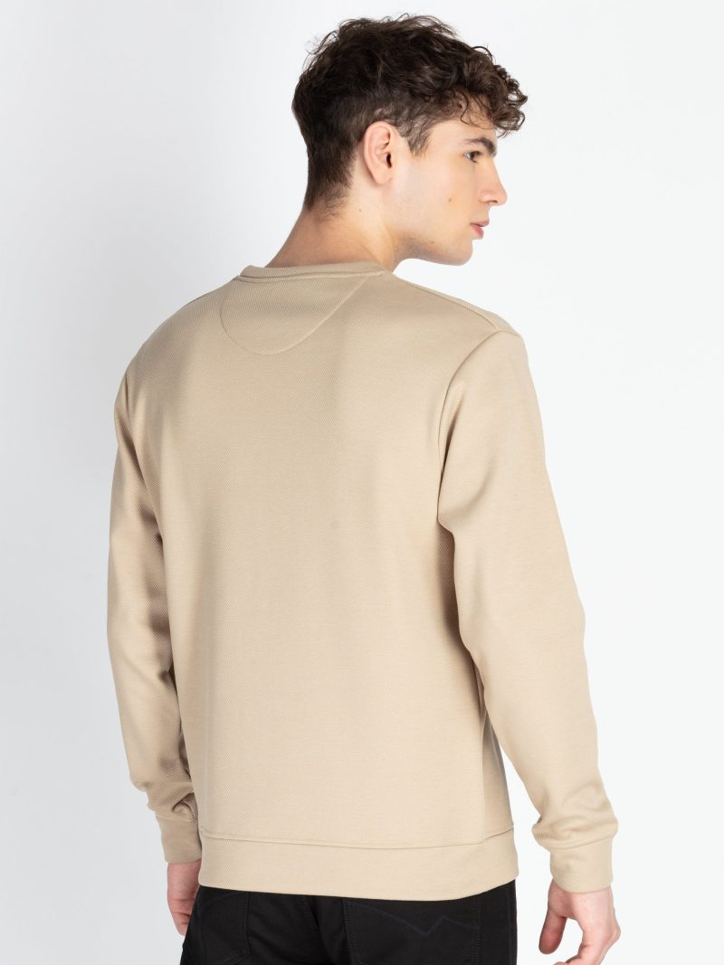 Status Quo Men'S Solid Round Neck Lightweight Sweatshirt